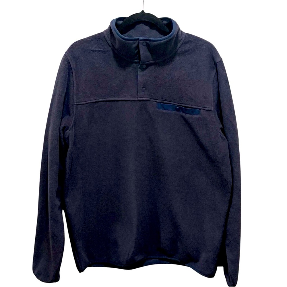 32 Degrees Heat Sz M Navy Layering 1/4 Snap Fleece Gorpcore Cabincore Pullover